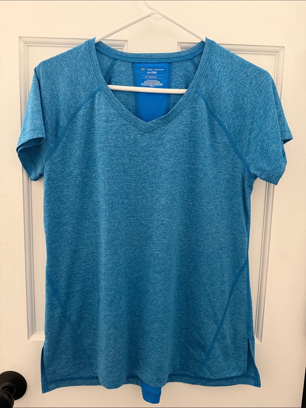 tek gear Blue V-Neck Short Sleeve Performance Tee